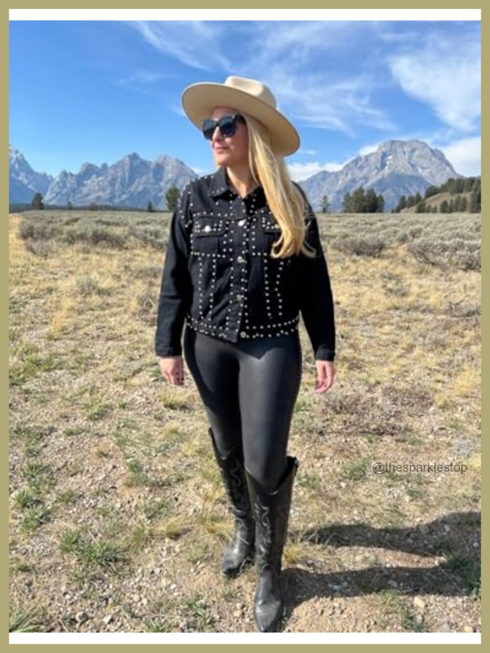 Studded Denim Jacket Cropped Western Trucker Coat